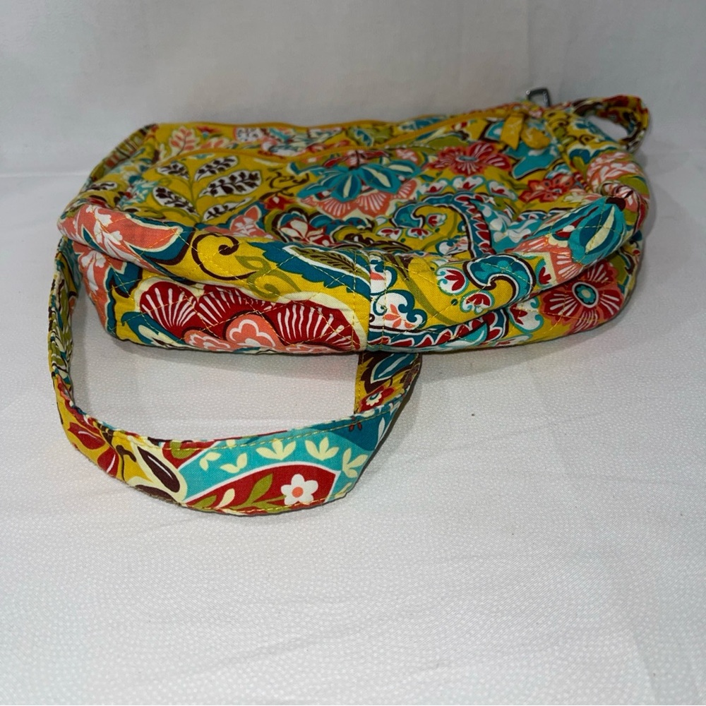 Vera Bradley Small Quilted Colorful Tote Bag With Pretty Floral Pattern - Picture 8 of 11